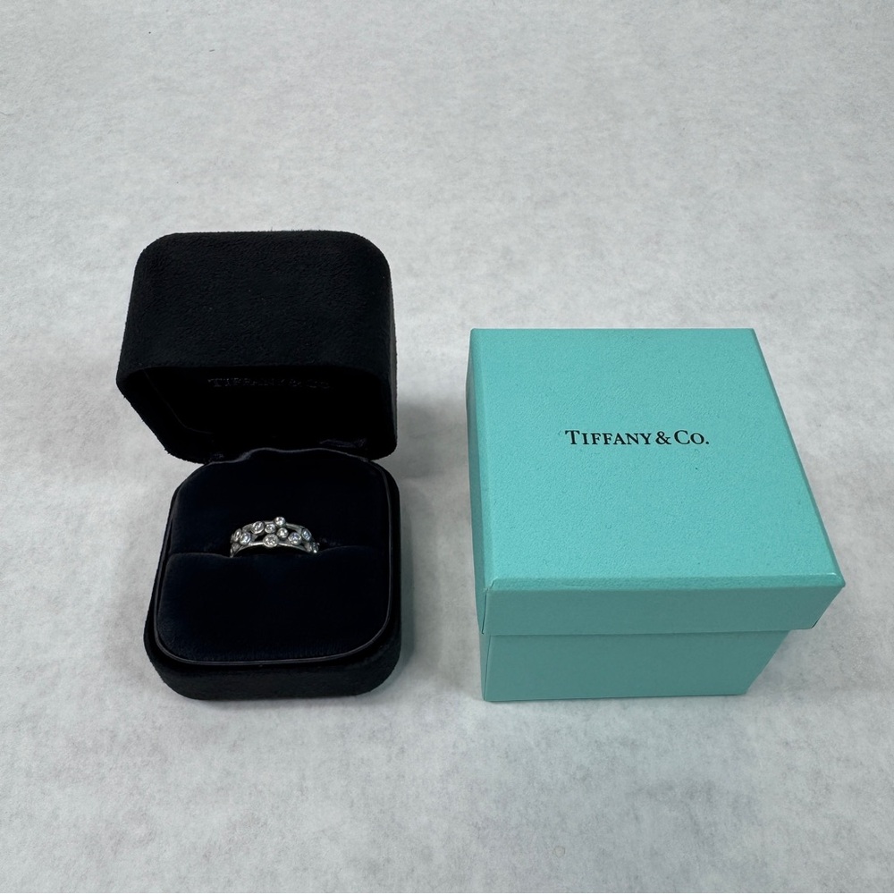 TIFFANY & CO Diamond Platinum Bubble Ring - Sz 6 - Picture 3 of 13